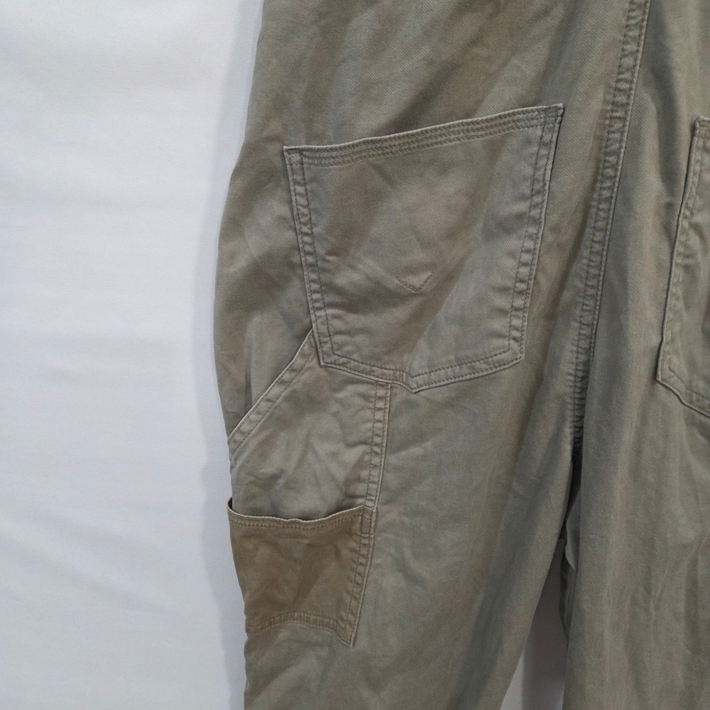 Hudson Womens Olive Green Bib Overalls S Skinny Cargo Gorpcore Made USA - Picture 9 of 16
